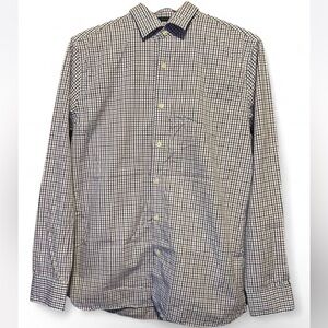 Men's Classic Checkered Button-Down Shirt - Black and White